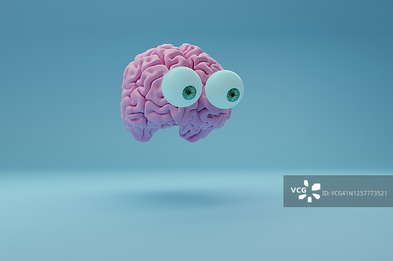 可爱的眼球大脑图片素材