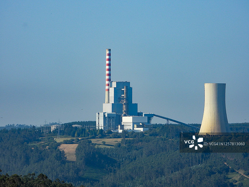 关闭的燃煤电厂图片素材