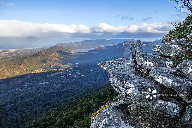 澳大利亚维多利亚州格兰屏国家公园穆拉穆拉水库及周边格兰屏景色图片素材