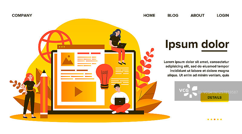 博客作者撰写文章图片素材