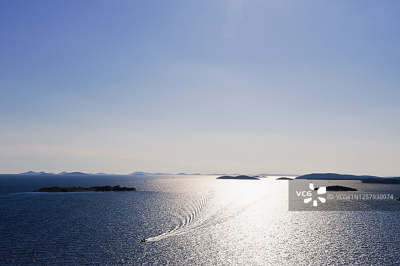 从特里布尼看科纳提群岛，克罗地亚图片素材