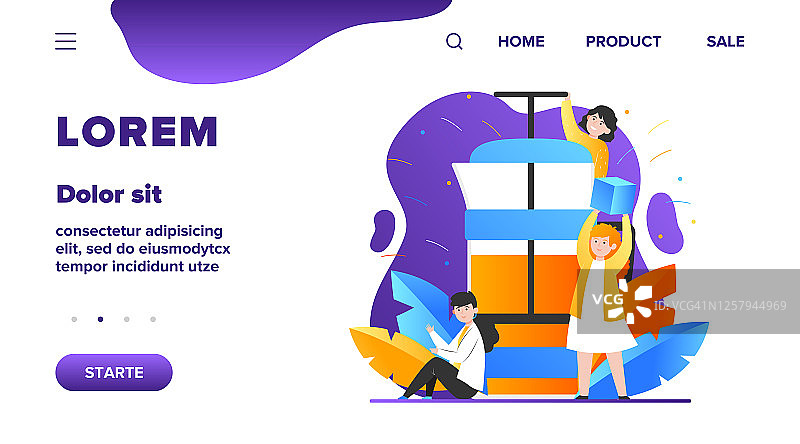 快乐的小人做法压咖啡图片素材