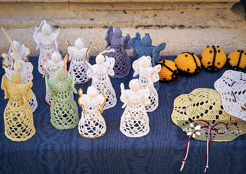 克罗地亚扎达尔的天使蕾丝纪念品图片素材