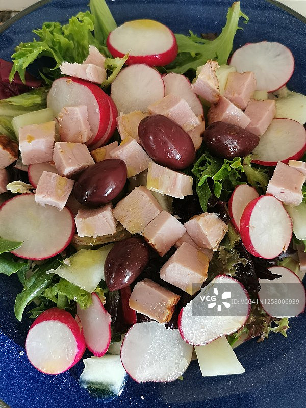 火腿沙拉图片素材