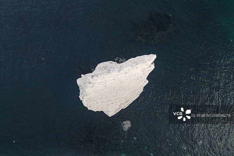 从上方俯视的海洋粉笔岩石，多塞特，英国图片素材