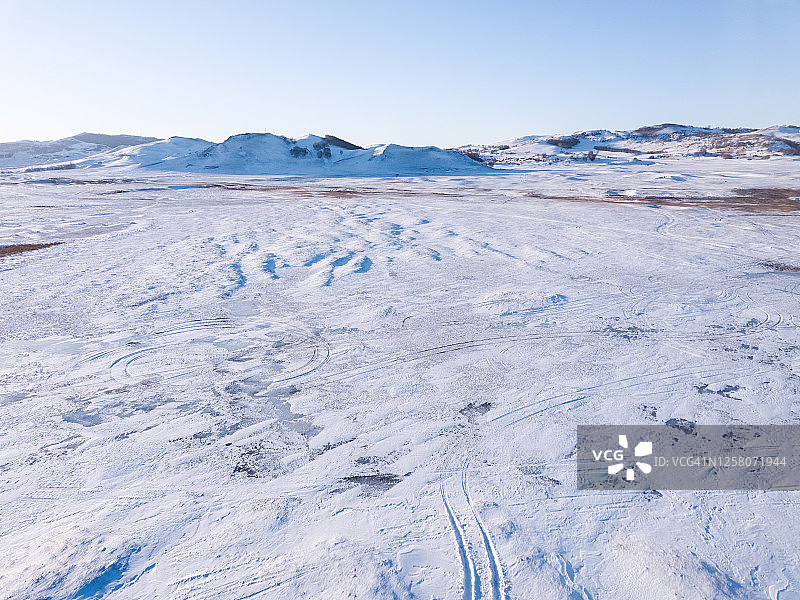 冬季雪景航拍图片素材