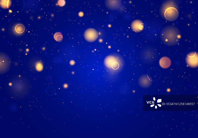 蓝色散景光图片素材