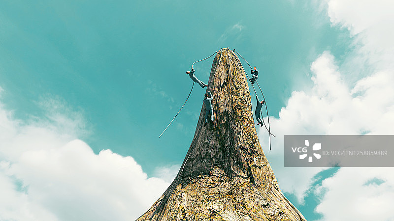 战胜竞争，勇攀高峰图片素材