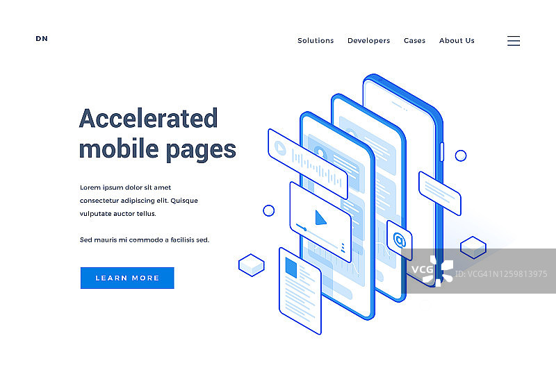 Web banner广告加速移动页面技术图片素材