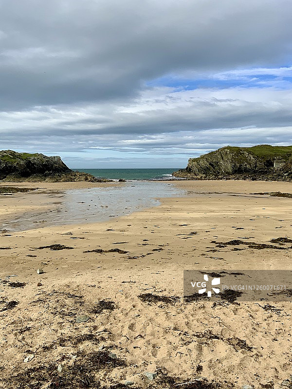 波斯·达法赫海滩，英国威尔士安格尔西岛图片素材