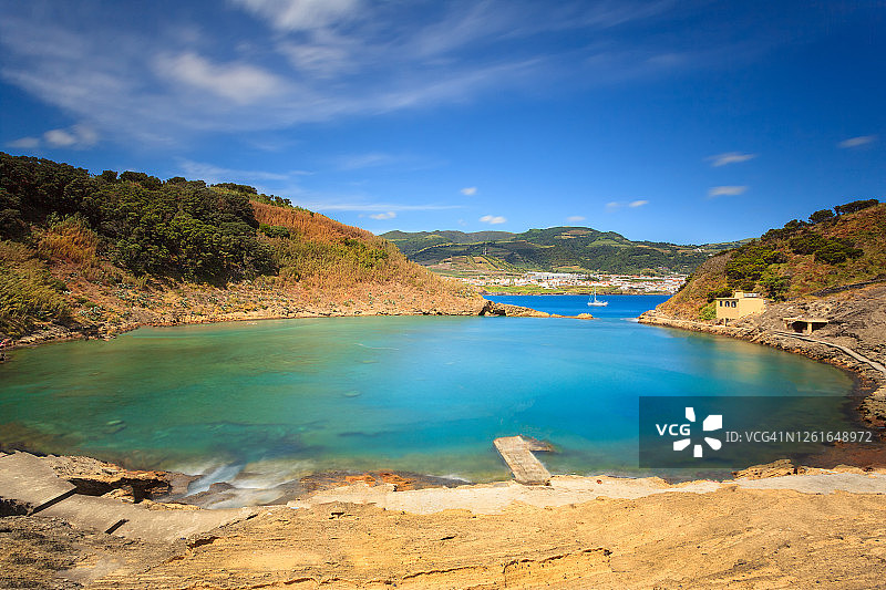 亚速尔群岛火山岛：大西洋热带风光图片素材