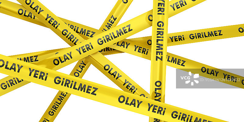 犯罪现场禁止入内胶带图片素材