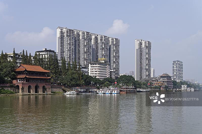 中国四川乐山岷江图片素材