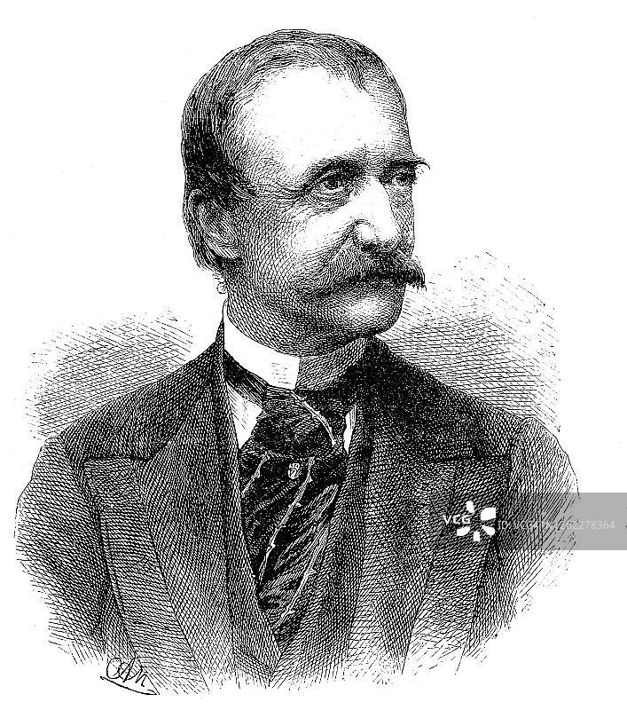 威廉·弗莱赫·冯·恩格斯：奥地利建筑师和工程师图片素材