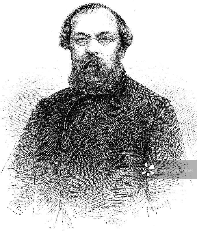 卡尔·恩斯特·博克，1809-1874年，德国医生和解剖学家图片素材