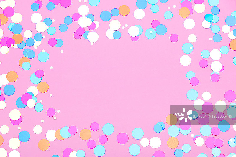 不同颜色的明亮五彩纸屑背景图片素材