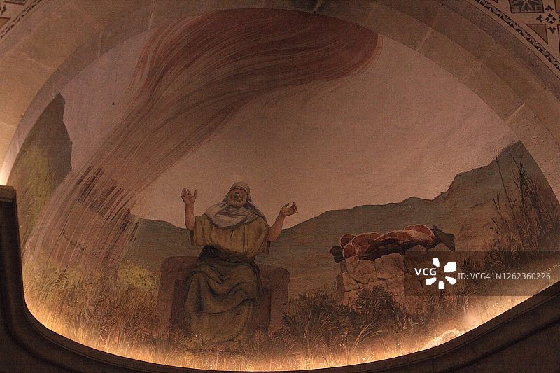 在耶稣显圣容教堂的以利亚图片素材