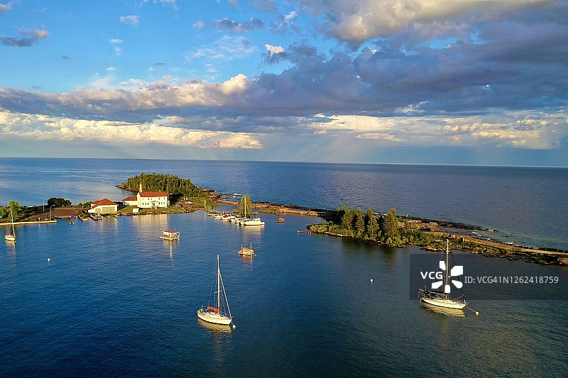 明尼苏达州 Grand Marais 苏必利尔湖风光图片素材