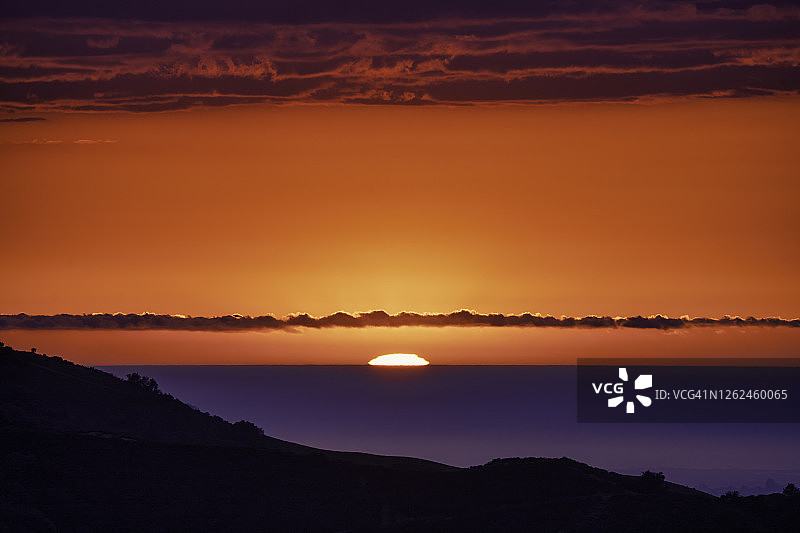 太平洋上的日落图片素材