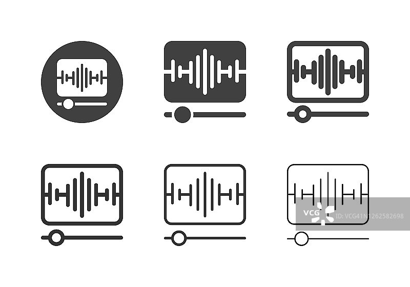音乐播放器图标 - 多系列图片素材