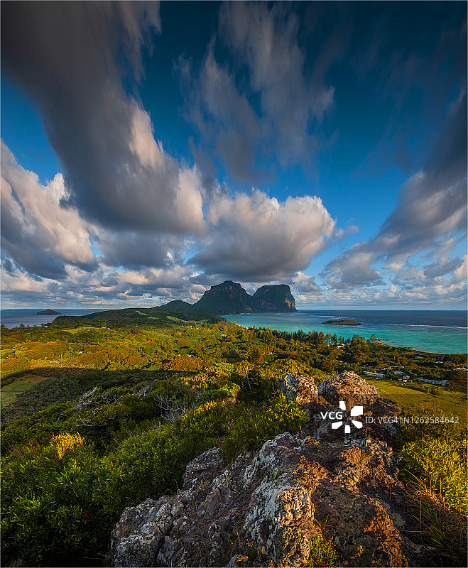 豪勋爵岛海岸线风光，澳大利亚新南威尔士州图片素材