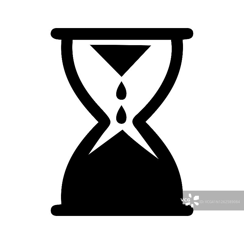 截止日期、沙漏、计时器黑色图标图片素材
