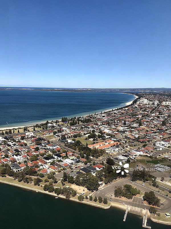 飞机上的布莱顿海滩景观图片素材