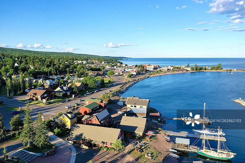 明尼苏达州Grand Marais的航拍景观图片素材