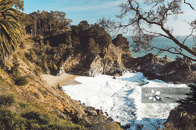 加州茱莉娅·菲佛州立公园麦克维瀑布图片素材