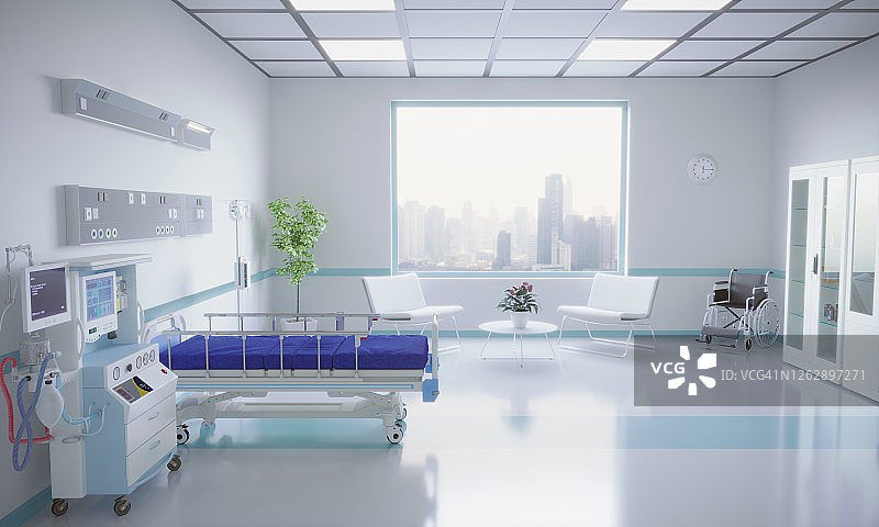现代化医院病房内部图片素材