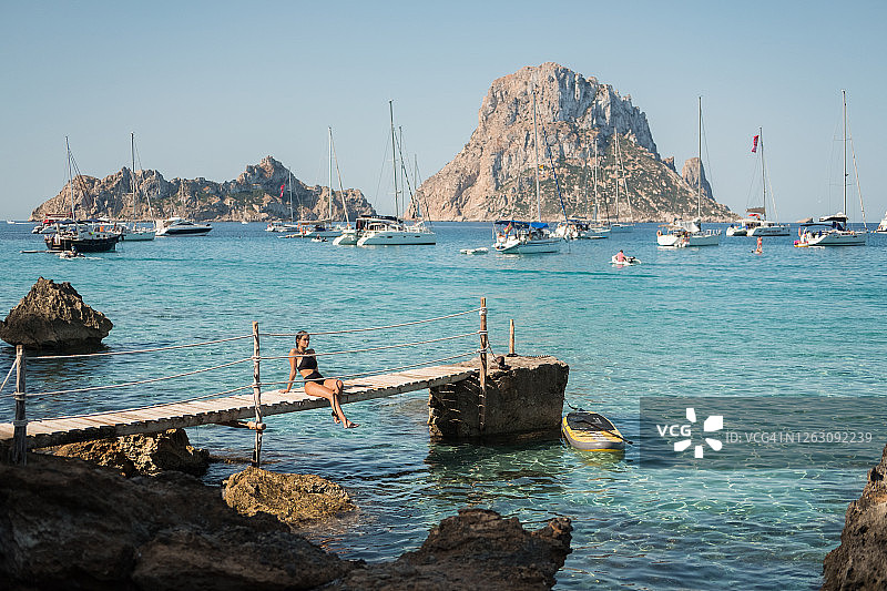 享受伊维萨岛风光图片素材