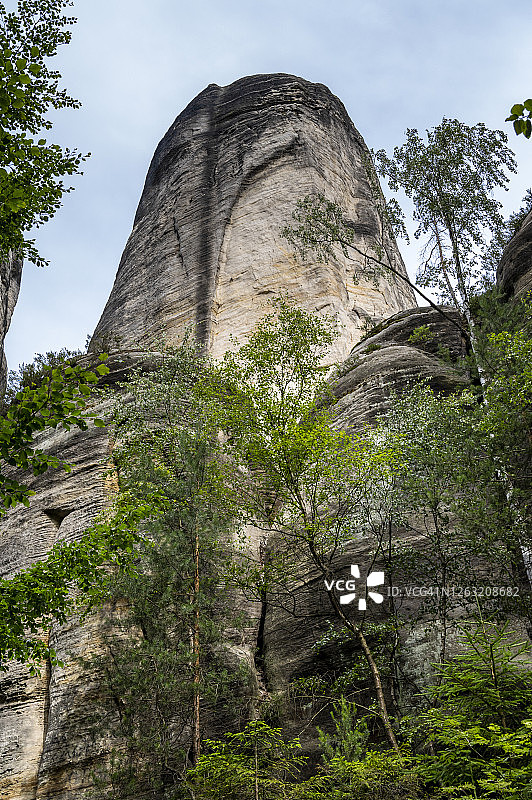 阿德尔斯巴赫和泰普利采岩石图片素材