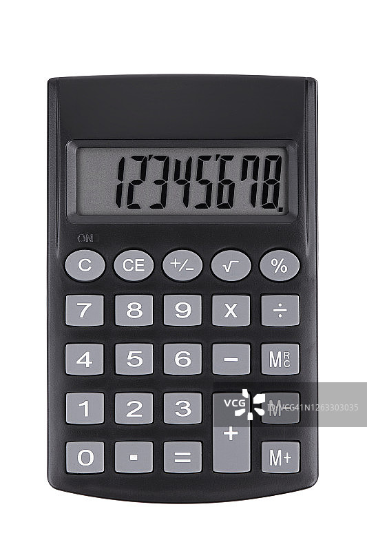 白色背景上的袖珍计算器图片素材