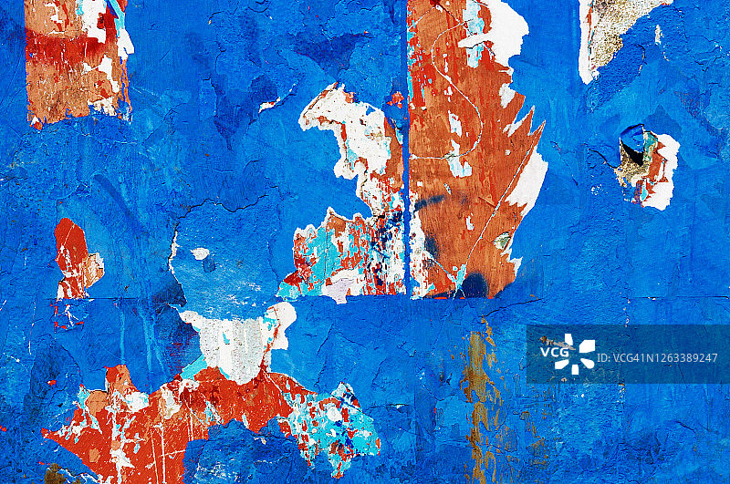 色彩斑斓的旧墙图片素材