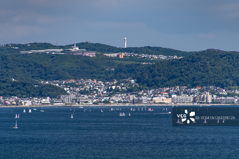 日本神奈川县海边的住宅区图片素材