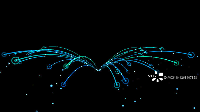 蓝色流动曲线粒子图片素材