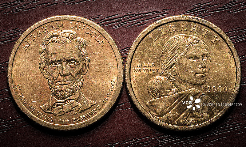 美元硬币图片素材