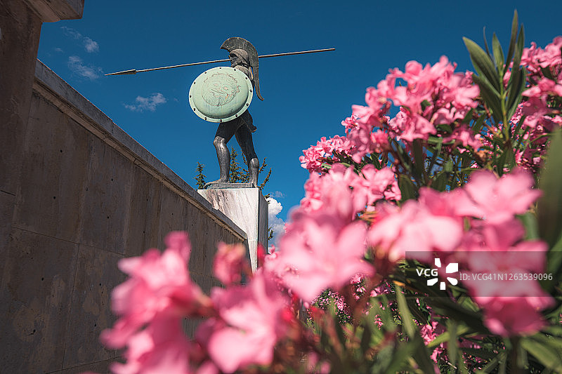 列奥尼达和斯巴达300勇士纪念碑图片素材