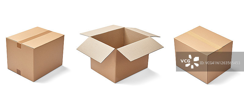 纸板箱包装盒图片素材