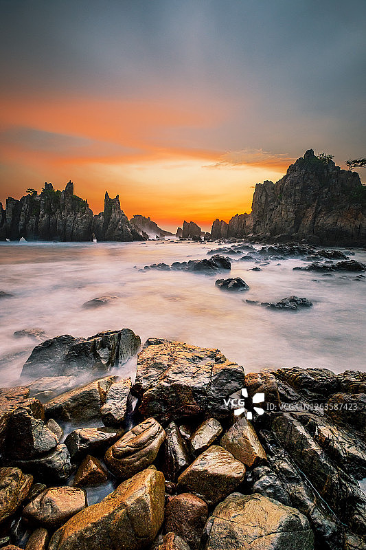 南苏门答腊楠榜的吉吉·休海滩图片素材