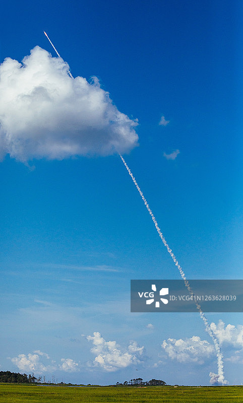 从NASA沃洛普斯岛发射的弥诺陶洛斯火箭图片素材