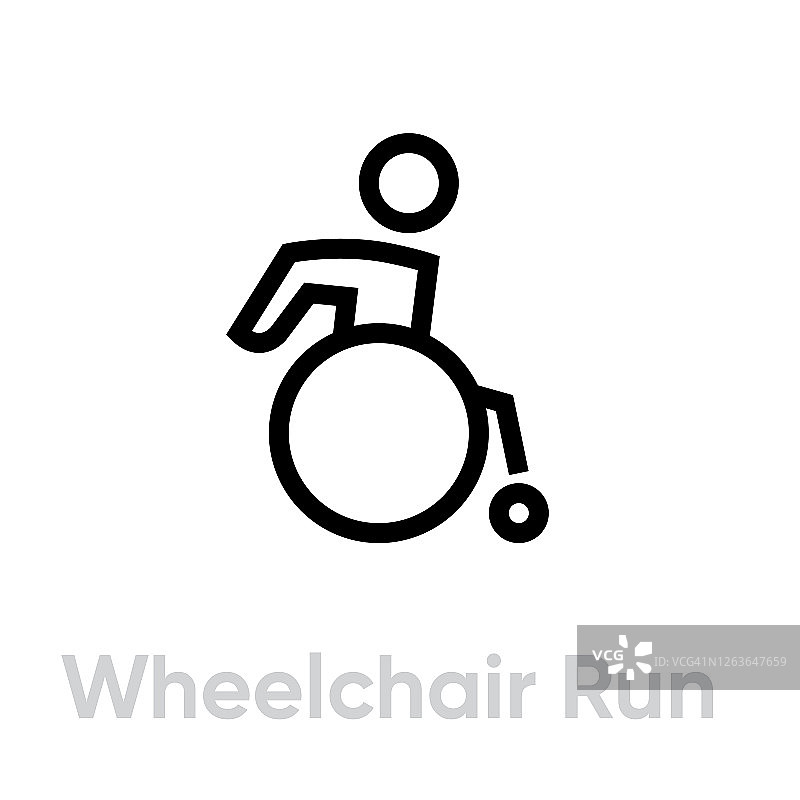 轮椅跑步活动图标图片素材