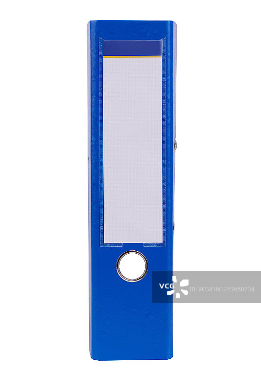 白色背景上的蓝色办公文件夹图片素材