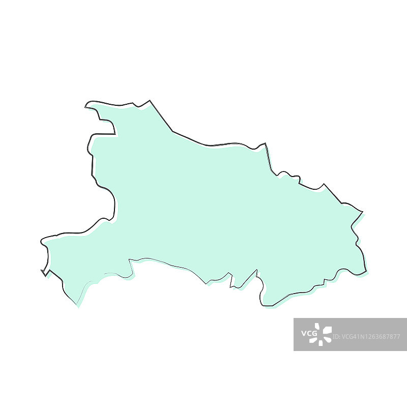 手绘湖北地图 - 潮流设计图片素材