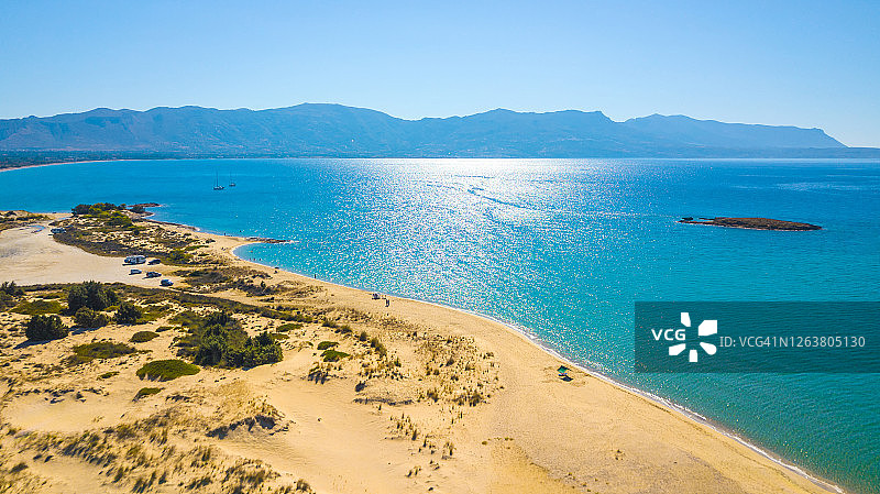 沙滩航拍图片素材