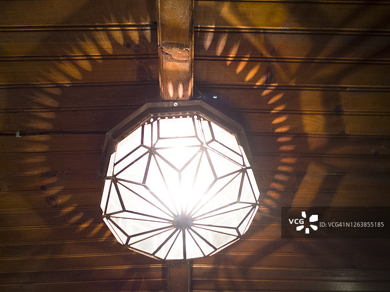 照亮天花板的夜灯图片素材