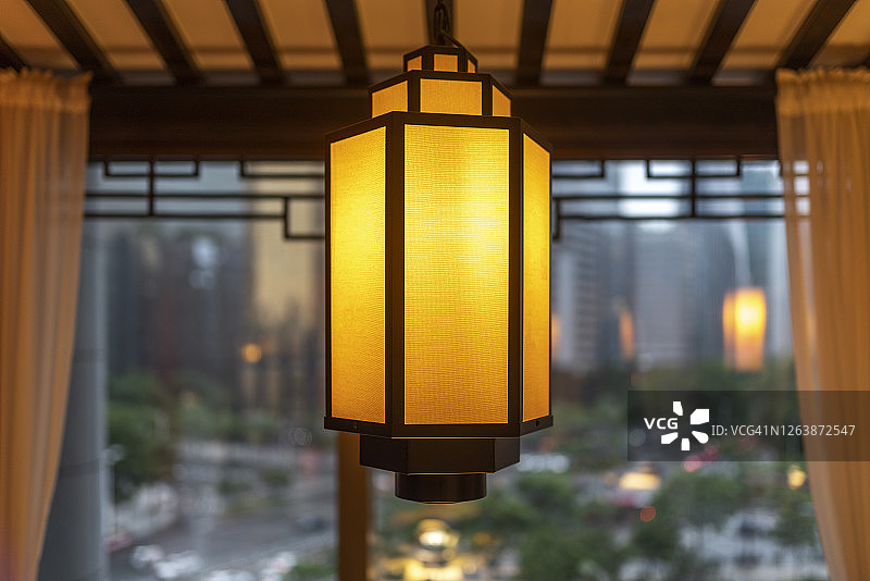 餐厅悬挂灯笼图片素材