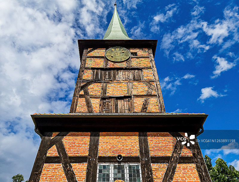 斯特格纳的半木结构耶稣圣心教堂图片素材