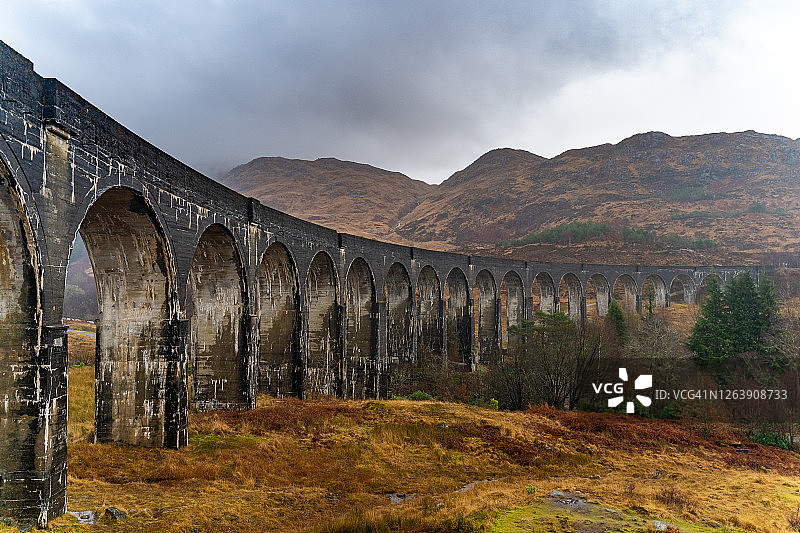 苏格兰格伦芬南古罗马输水道图片素材