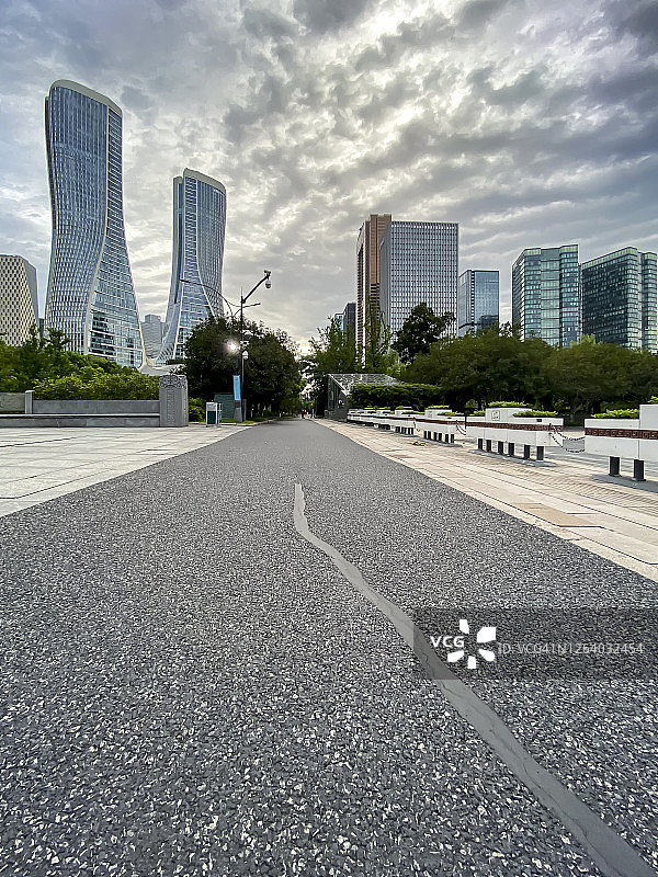 中国杭州钱江新城商务区的高层建筑图片素材